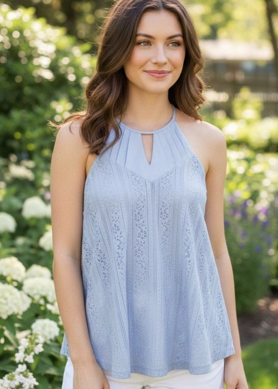 NWT Doe & Rae lace halter style blouse